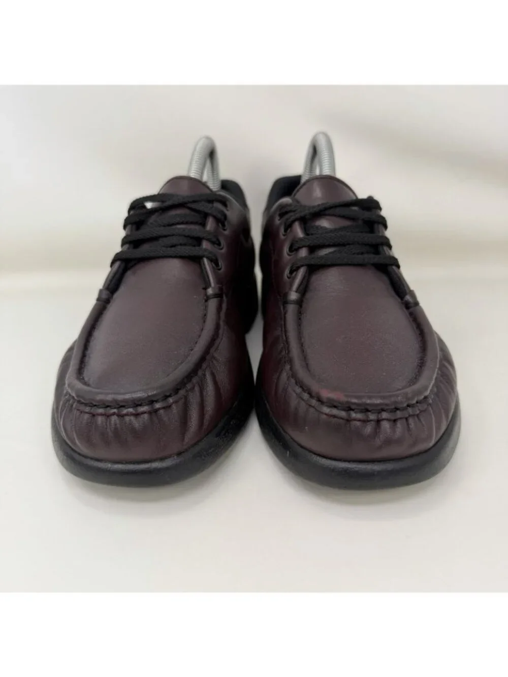 SAS Take Time Leather Comfort Shoes Loafers Maroon Black Women's Size 8 N